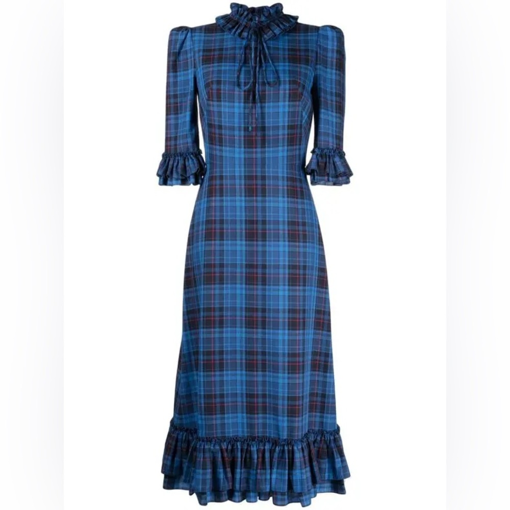 The Vampires Wife- Blue Plaid Kansas Dress- Sz UK 10/ USA 6